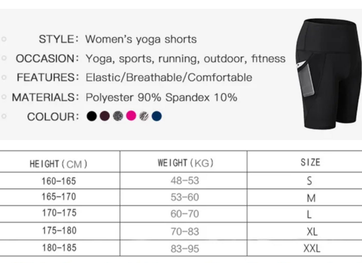 High Waist Compression Shorts with Pockets