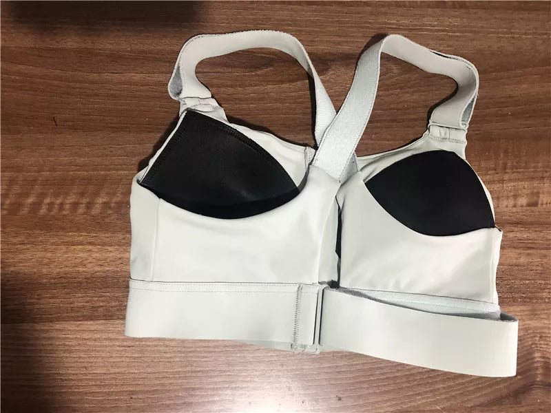 Crop Top Sports Bra with Front Zipper