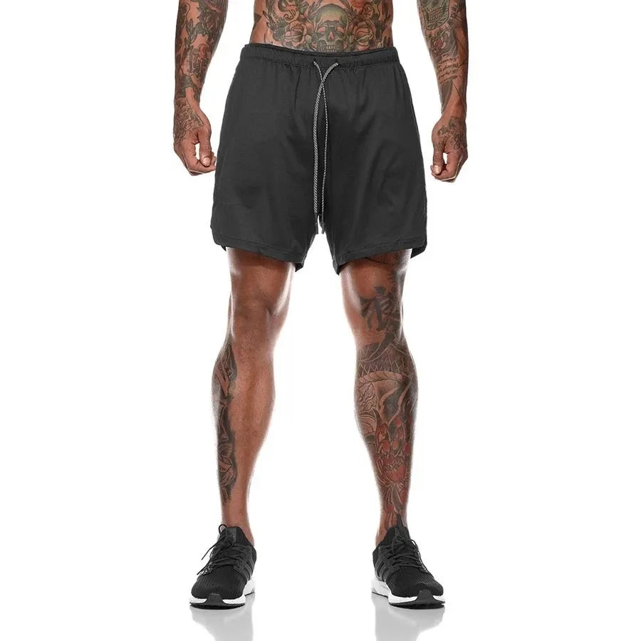 Men's Double Layer Jogging Shorts