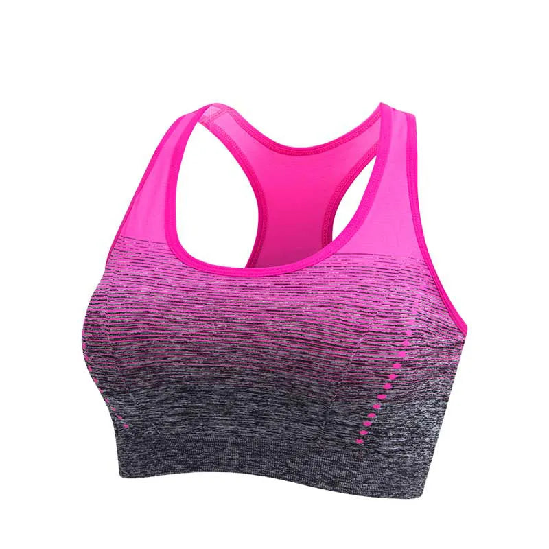 Breathable Super Stretchy Padded Sports Bra in Gradient Colors