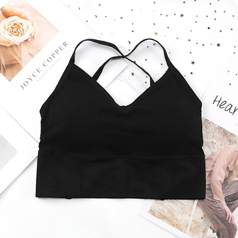 Crisscross Strappy Sports Bra