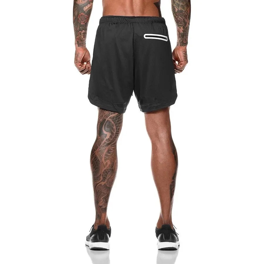 Men's Double Layer Jogging Shorts