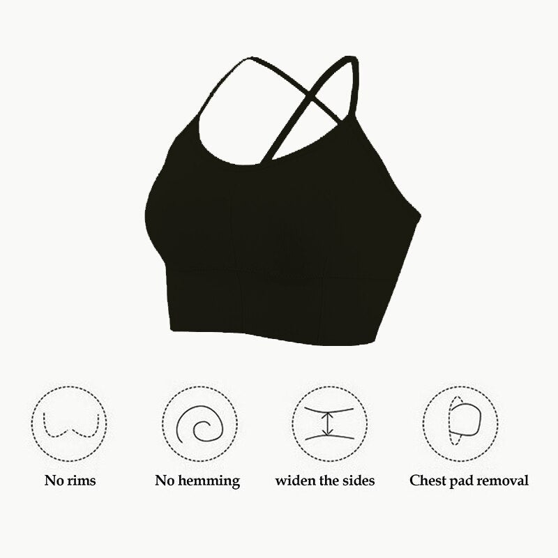 Crisscross Strappy Sports Bra